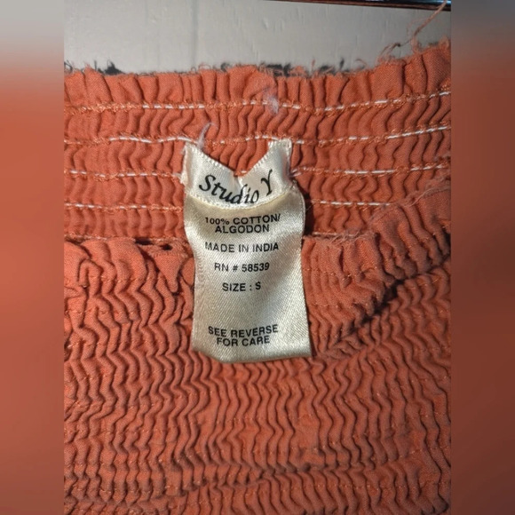 Studio Y Orange Fairy Multi Tiered Knee Length Skirt size Small Vintage Y2K Boho - Picture 3 of 4